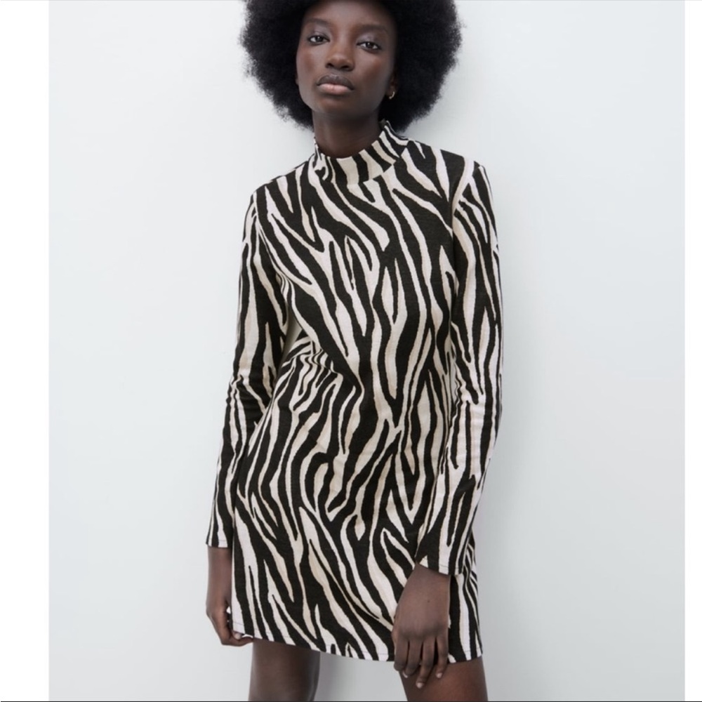🆕 Zara Printed Knit Dress SIZE Medium